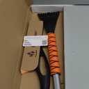 EcoNour 27" Aluminum Ice Scrapers for Car Windshield | Car Snow Scraper Window and Snow Brush with Ergonomic Foam Grip Winter Accessories (Orange)