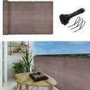 3'x20'Balcony Privacy Screen Cover Fence Cover UV Protection Weatherproof Windscreen Heavy Duty for Patio, Backyard,Brown