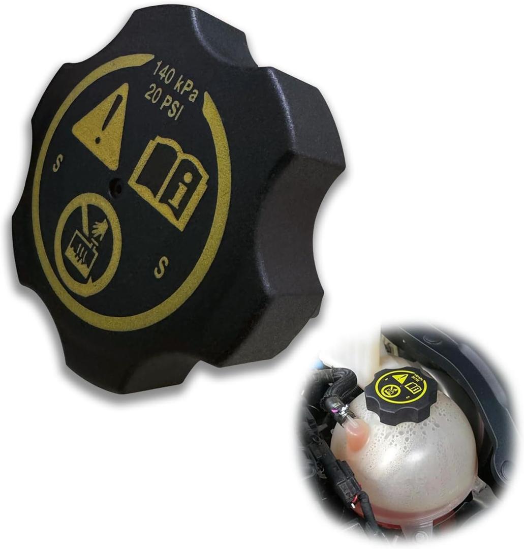 Car Coolant Reservoir Cap, Radiator Cap, OE 13502353 13502509 68249136AA 316702182, Compatible with Chevrolet Dodge GMC Buick Cadillac Jeep Ram Saab