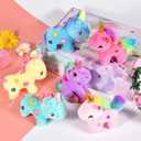 Golray 12Pcs Mini Unicorn Plush Stuffed Animals, Unicorn Party Favors Keychains for Girls Birthday, Easter Basket Stuffers, Easter Egg Fillers, Classroom Rewards Carnival Prizes Goodie Bag Stuffers