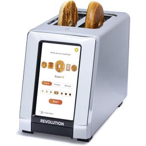 Revolution R180 Connect Smart Toaster, 2-Slice High-Speed Touchscreen Toaster with Patented InstaGLO Technology, Wi-Fi Connectivity, Weather Widget, and Over-the-Air Updates, Stainless Steel