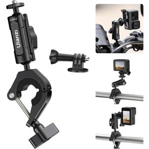 ULANZI Goquick Bicycle Bracket for Action Camera 360Motorcycle Camera Mount for Bike Holder Handlebar Mount w Adpter for Hero Action Cameras 8~35mm