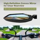 Adjustable Handlebar Bike Mirrors, Left & Right Bicycle Mirror Set,Universal Bike Mirrors,HD Shatterproof Mirror, 360 Rotatable, Compatible with MTB, E-bikes, Bicycle,Scooter (1 Pair)