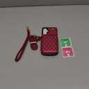 Phone Case for Samsung Galaxy S24 5G Wallet Cell Cover with Tempered Glass Screen Protector Wrist Crossbody Strap Lanyard Stand RFID Blocking Credit Card Holder S 24 24S G5 SM-S921U Women Girls Red