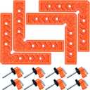 Square Corner Clamps for Woodworking, Right Angle Clamp, 90 Degree Clamp, 4 Pack 6Inchx6Inch Engineering Plastic Positioning Squares for Cabinets, Drawers, Frame