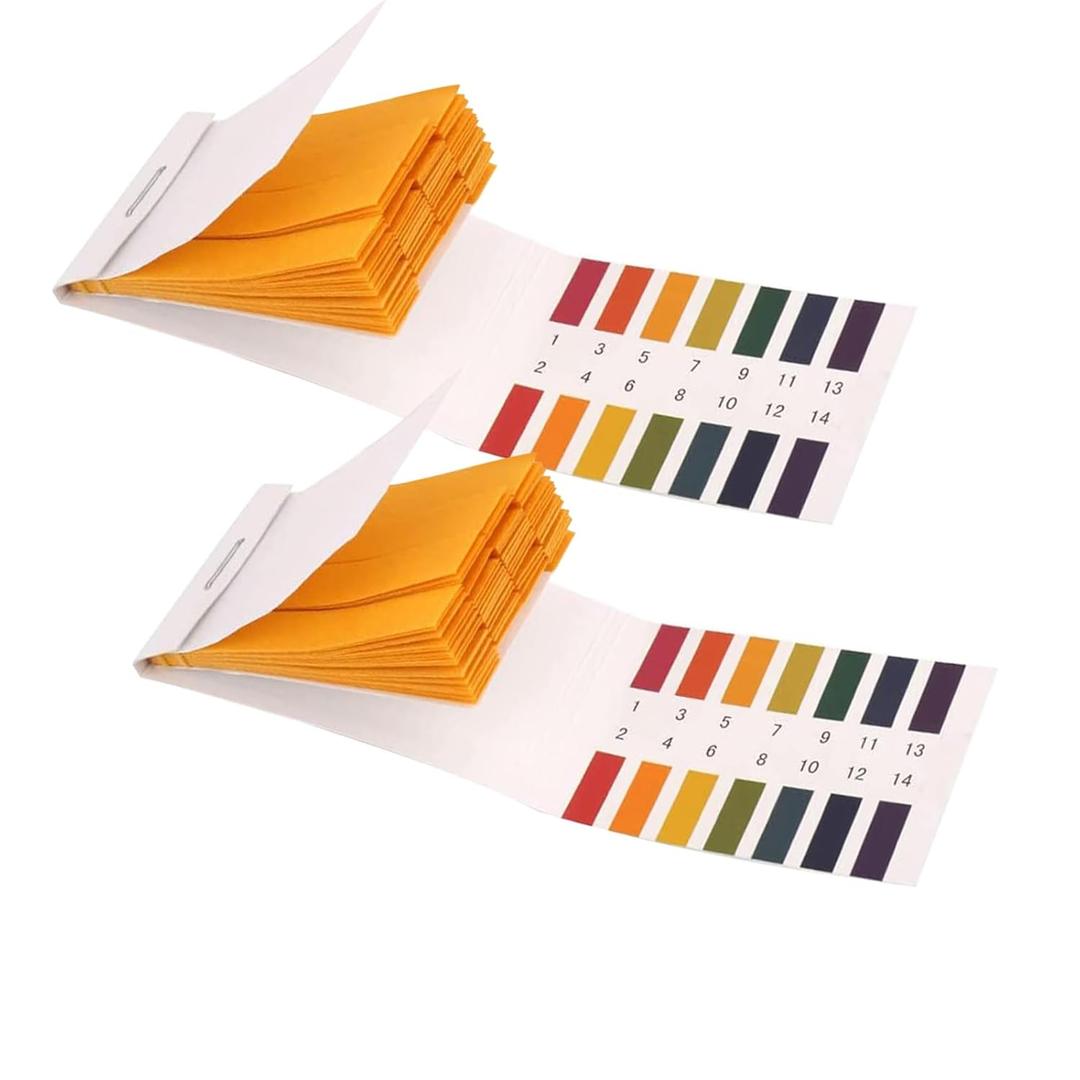 2 Pack pH Test Strips, 160 Strips pH.1-14 Universal pH Test Paper Litmus Test Paper pH Soap Making Testing Strips for Water Saliva Urine Soil Testing Pet Food and Diet pH Monitoring (Sealed Pack)