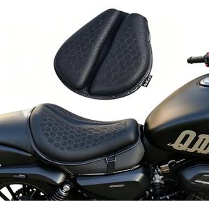 Motorcycle Seat Cushion Gel Pad Universal with 3D-Honeycomb Structure, Soft Gel Seat Pad for Motorcycle, Foldable & Anti-slip Protection, Breathable and Shock Absorption Comfortable for Long Rides