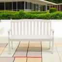 Decor Therapy Marley 2-Seat Outdoor Bench, White, 22.05"D x 48.03"W x 35.04"H