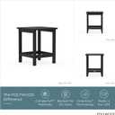 POLYWOOD Long Island 18" Side Table, Black