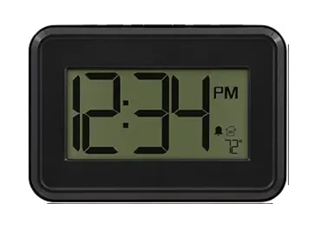 La Crosse Technology 513-113 Digital Wall Clock with Temperature & Countdown Timer, Black