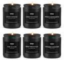 6 Pack Candles for Home Scented Aromatherapy Candles Gifts Set for Men, Men Candle Set, 42 oz 300 Hour Long Lasting Candles, Gifts for Mens, Birthday, Anniversary Present, 2 Missing
