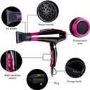 Hair Dryer Professional Blow Dryer Negative Ions 3500W Powerful Fast Drying Low Noise Long Cord Quick Dryer with Nozzle and Diffuser Hair Blow Dryer with 2 Speed and 3 Heat Settings (Purple)