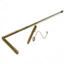 Brass Dowsing Rods with Goddess Pendulum, Divination Tool Set to Detect Water, Ghost Hunting etc.