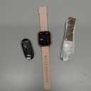 Smart Watch for Women Men Fitness: Smart Watch for iPhone&Android Bluetooth Call with SpO2 Sleep Heart Rate Monitor,IP68,Fitness Tracker with 120+Sport,Reloj Inteligente 30 Day+Battery Life, 2 Bands (Gold-Pink)