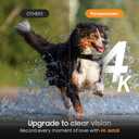 4K UHD Dog& Cat Pet Camera Collar, Video Recorder with Phone App View, Outdoor & Indoor POV Action Cam for Cat & Dogs Black - 2 Adjustable Black Collars (XS 8-12 in, M 14-20 in), 128g