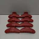 8 Pcs Large Acrylic Hair Claw Clips for Women Non slip Strong Hold Clamps for Thick and Thin Hair(Glossy,Red)