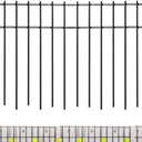Moeput 5 Pack No Dig Animal Barrier Fence 24x15 Inch Dog Digging Fence Barrier Underground Decorative Garden Fencing with 2-inch Spike Spacing Bottom Fence Barrier for Outdoor Garden Yard Patio