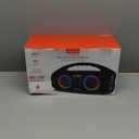 AIWA Portable Boombox - Waterproof Bluetooth Speaker, Rechargeable Wireless Boombox with Multi Color LED Lighting and Digital Display, AUX Input and Carry Handle, 15 Hour Playtime