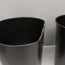 Bath Bliss 5 Liter Small Wastebasket | 2 Pack | Round Open Top | Trash Can | Bathroom | Bedroom | Kitchen | Office | Dorm | Disposal Waste Bin | Garbage | Matte Black