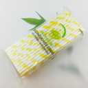 YAOSHENG Premium Disposable Drinking Fruit Paper Straws, Pack 100 Lemon Paper Straws for Cocktail Party Supplies,Birthday,Bridal/Baby Shower,Juice,Shakes (Lemon)