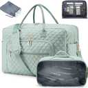 LOVEVOOK Travel Duffle Bag - Women's Weekender Carry On Overnight Laptop & Gym Bag With Toiletry/Shoe Pocket, Hospital Labor Bag (Large, Mint Green)