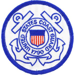United States Coast Guard USCG Circular Seal Embroidered Patch, with Iron-On Adhesive (Full)