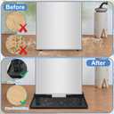 Mini Fridge Stand with Silicone Mat, Adjustable Height 4.1-5.1" Washer and Dryer Stand Base with 24"x24" Silicone Drip Tray Mini Refrigerator Stand Base for Furniture Portable Appliance Pedestal Black