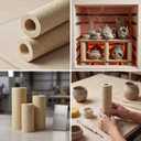 Tuanse 4 Pack 1.75 x 4 Inch Tall Round Kiln Posts High Alumina Kiln Posts Ceramic Shelf Supports for High Temperature Kilns Shelf Sturdy Firing Post