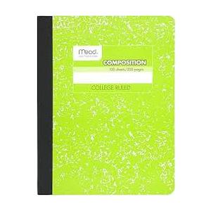 Mead Composition Book, Wide Ruled, 100 sheets, 93/4" x 71/2", Only one