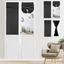 PI Classroom Door Cover Set of 2 Blackout Thermal Insulated Privacy Tie up Small Window Covering with Touch Fastener for Front Door 40 Inches Long (W12XL40-2PC, Black)