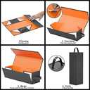 Wine Gift Boxes 12.8x3.8x3.8 in,Bottle Gift Boxes For Liquor Presents,For Wine and Champagne,Magnetic Collapsible Gift Box Wine Bottle Gift Packaging for Weddings,Anniversaries, Parties (Gold/5PCS)