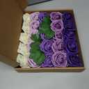 AmyHomie Artificial Flower Seriesc Purple Rose 25pcs Real Looking Fake Roses w/Stem for DIY Wedding Bouquets Centerpieces Arrangements Party Baby Shower Valentines Day Christmas Tree Decorations