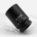 SUNHZMCKP 9/16 Inch Drive Impact Socket, SAE 9/16 In Deep 6 Point Socket, CR-MO, Axle Nut Impact Grade Socket for Easy Removal