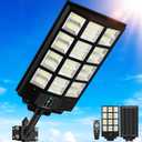 9000W Solar Street Light Outdoor Waterproof, 27" 240000LM Solar Light with Motion Sensor, 6500K Dusk to Dawn Security LED Flood Light, Commercial Outdoor Lighting for Parking Lot Yard Driveway Farm
