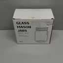 Glass Mason Jars, 2 Pack 32oz Clear Glass Regular Mouth Canning Jars with Lids for Sealing, Ideal for Food Storage, Snacks, Candies, Jam, Honey, Wedding Favors, Shower Favors, DIY Projects