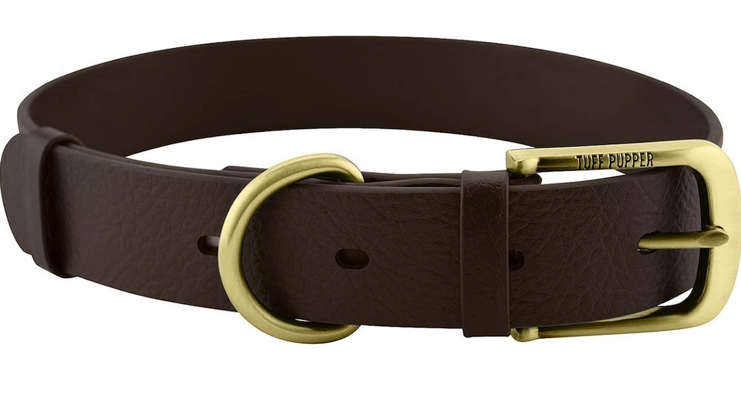 Tuff Pupper Classic Heavy Duty Dog Collar, 10x Stronger Than Leather, 100% Waterproof & Odor Proof Dog Collar, Tough Rust-Proof All Metal Hardware