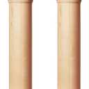 35 1/2-inch H 5-inch W 5-inch D Wood Carved Traditional Cabinet Columns, 2Pcs Unfinished Massive Replacement Kitchen Island Countertop Legs for Large Dining Table Kitchen Counter Vanities (5"W x 5"D x 35 1/2"H)