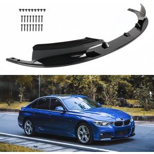 Front Bumper Lip Splitter Compatible with 2012-2018 F30 F31 Base 3 Series (M Tech/M Sport Only), Air Dam Spoiler Lower Chin 2Pcs Fits for Sedan, Protection Body Part (Glossy Black)