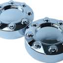2PCS Chrome Wheel Center Cap for 2005-2018 F250 F350 SRW Pickup Truck, Single Rear Wheel, Front or Rear 2WD, 4x4, Replace 5C341A096KD, 7C341A096ZA, 5C341A096KE, 5C341A096ZE, 5C341A096ZD