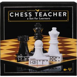 Spin Master Games, Cardinal Classics Chess Teacher, Learn to Play Strategy Board Games for Beginners, Chess Set for Kids, 2 Players, for Ages 8 & Up