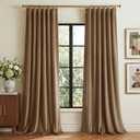 StangH Brown Curtains 84 Inches Long, Super Soft Room Darkening Velvet Curtains & Drapes Neutral Modern Thermal Insulated Room Divider for Living Room Home Office, W52 x L84, 2 Panels