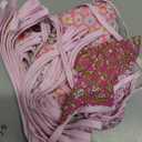 10M/32Ft Triangle Bunting Banner, 36 Pcs Cotton Fabric Flags Pennant Garlands for Birthday Party, Wedding, Baby Shower, Outdoor and Home Decorations (Pink)