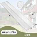 Gutter Guard, 5 inch Aluminum Gutter Guards, 40Pack-160ft, DIY Leaf Guards Protection for Gutters, 5" Rain Gutter Screen for Downspouts & Roof, Prevents Clogs & Debris, with Screws