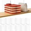 HBlife Acrylic Shelf Dividers for Closet Organization, 12 Pack Clear Sturdy Separate Closet Dividers for Shelves, Adjustable Purse Organizer for Sweater, Shirts, Handbags, Books in Bedroom and Kitchen (10" Tall X 11.29" Deep)