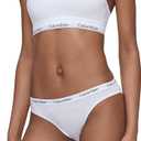 Calvin Klein Women's Carousel Logo Cotton Stretch Bikini Panties, 3 Pack (S)