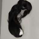 Hair Toppers Synthetic Hairpieces 22 Inch - For Women with Thinning Hair Ladies Wiglets 6.5x6.5 (Black)