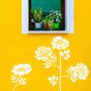 4 x 6pcs Garden Fence Large Flower Stencils on Wood, Wall Stencils Sunflower Paint Template Floral Drawing Stencils for Wall Decoration Home Floor Decor