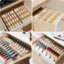 Jadehom Spice Drawer Organizer, 4 Tier Clear Acrylic Expandable From 13" to 26" Seasoning Jars Drawer Insert, Kitchen Drawer Spice Rack Tray for Cabinet/Countertop
