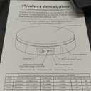 Motorized Rotating Display Stand, Rechargeable Rotating Platform 330 Lbs Load 360 Degree Mute Remote Control Angle Speed Electric Rotating Turntable for Photography Products Live Video Show, Black