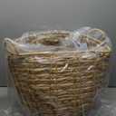 happimess BSK1003A Laurel Bohemian Hand-Woven Abaca Wicker Storage Basket with Handles, Seagrass Container for Decoration in Bedroom, Living Room, Laundry Room, Entryway, Natural